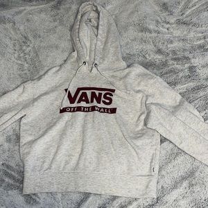 Vans Grey Cropped Hoodie Size XS